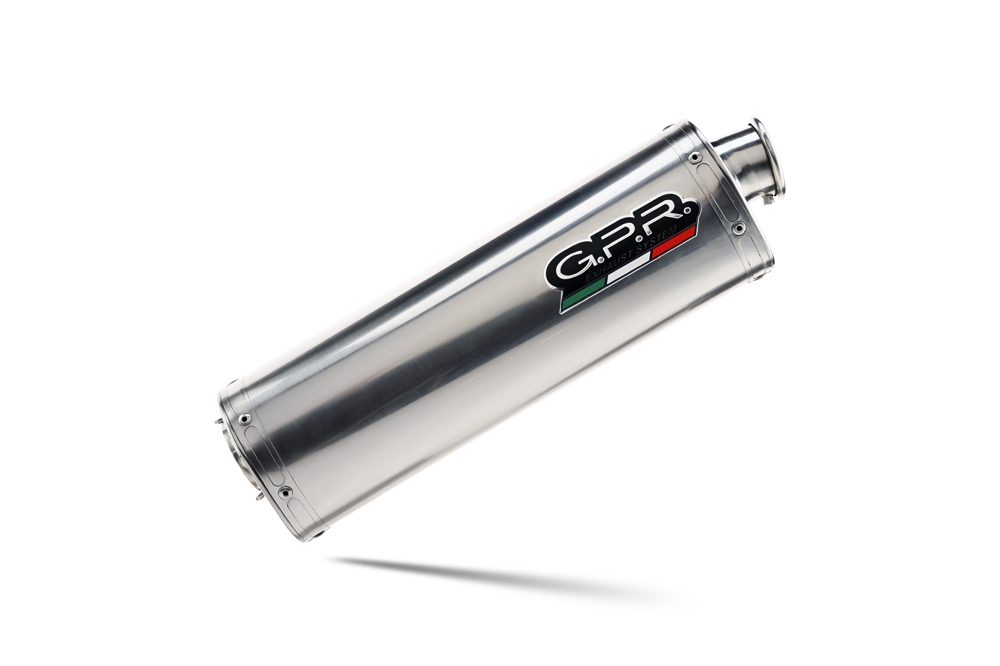 Pot echappement compatible avec Aprilia Mana 850 Gt 2007-2016, Trioval, Pot échappement homologué et légal, silencieux avec mi-collecteur y db killer amovible 