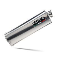 Pot echappement compatible avec Aprilia Mana 850 Gt 2007-2016, Trioval, Pot échappement homologué et légal, silencieux avec mi-collecteur y db killer amovible 