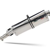Pot echappement compatible avec Aprilia Mana 850 Gt 2007-2016, Trioval, Pot échappement homologué et légal, silencieux avec mi-collecteur y db killer amovible 