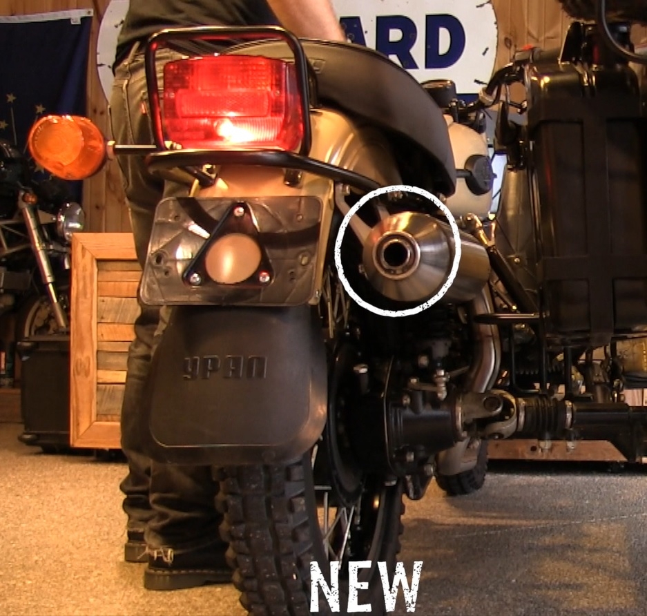 Pot echappement compatible avec Ural Gear Up 2017-2019, Ultracone, Pot échappement homologué et légal, silencieux avec mi-collecteur y db killer amovible 