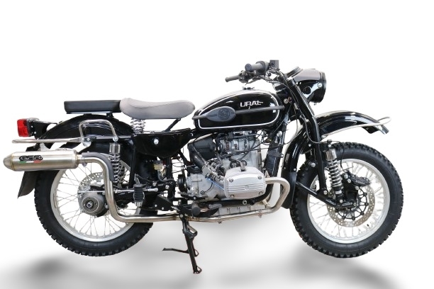 Pot echappement compatible avec Ural Gear Up 2020-2024, Ultracone, Pot échappement complet, non légal pour les pays de l'UE, avec db killer amovible 
