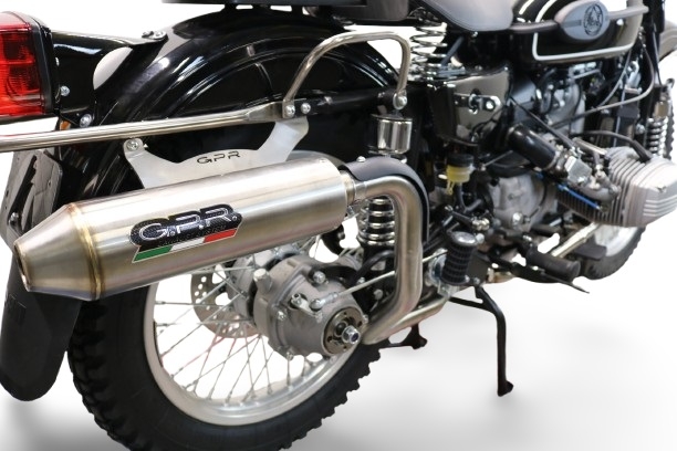 Pot echappement compatible avec Ural Gear Up 2020-2024, Ultracone, Pot échappement complet, non légal pour les pays de l'UE, avec db killer amovible 