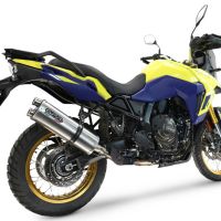 Pot echappement compatible avec Suzuki V-STROM DL 800 DE - SE 2023-2025, Dual Inox, Échappement légal, homologué,silencieux avec db killer amovible et tuyau de liaison spécifique 