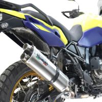 Pot echappement compatible avec Suzuki V-STROM DL 800 DE - SE 2023-2025, Dual Inox, Échappement légal, homologué,silencieux avec db killer amovible et tuyau de liaison spécifique 