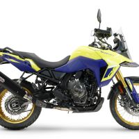 Pot echappement compatible avec Suzuki V-STROM DL 800 DE - SE 2023-2025, Furore-X Titanio Nero, Échappement légal, homologué,silencieux avec db killer amovible et tuyau de liaison spécifique 