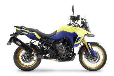 Pot echappement compatible avec Suzuki V-STROM DL 800 DE - SE 2023-2025, Furore-X Titanio Nero, Échappement légal, homologué,silencieux avec db killer amovible et tuyau de liaison spécifique 