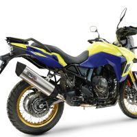 Pot echappement compatible avec Suzuki V-STROM DL 800 DE - SE 2023-2025, Furore-X Titanio, Échappement légal, homologué,silencieux avec db killer amovible et tuyau de liaison spécifique 