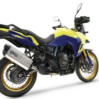Pot echappement compatible avec Suzuki V-STROM DL 800 DE - SE 2023-2025, Hyper Sonic Titanium, Échappement légal, homologué,silencieux avec db killer amovible et tuyau de liaison spécifique 