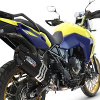 Pot echappement compatible avec Suzuki V-STROM DL 800 DE - SE 2023-2025, Hyper Sonic Black Titanium, Échappement légal, homologué,silencieux avec db killer amovible et tuyau de liaison spécifique 