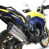 Pot echappement compatible avec Suzuki V-STROM DL 800 DE - SE 2023-2025, Hyper Sonic Titanium, Échappement légal, homologué,silencieux avec db killer amovible et tuyau de liaison spécifique 