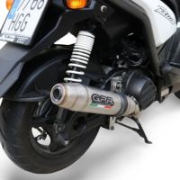 Pot echappement compatible avec Yamaha BW'S 125 2010-2013, Deeptone Inox, Pot d'échappement complet racing, compris de collecteur et db killer amovible, sans homologation 
