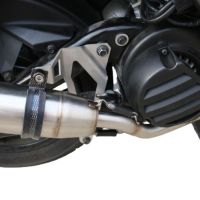 Pot echappement compatible avec Yamaha BW'S 125 2010-2013, Deeptone Inox, Pot d'échappement complet racing, compris de collecteur et db killer amovible, sans homologation 