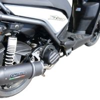 Pot echappement compatible avec Yamaha Zuma 125 2009-2015, Furore Nero, Pot d'échappement complet racing, compris de collecteur et db killer amovible, sans homologation 