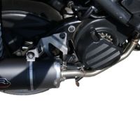 Pot echappement compatible avec Yamaha Zuma 125 2009-2015, Furore Nero, Pot d'échappement complet racing, compris de collecteur et db killer amovible, sans homologation 