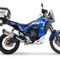 Pot echappement compatible avec Yamaha Tenere 700 2021-2024, Furore-X Titanio, Échappement légal, homologué,silencieux avec db killer amovible et tuyau de liaison spécifique 