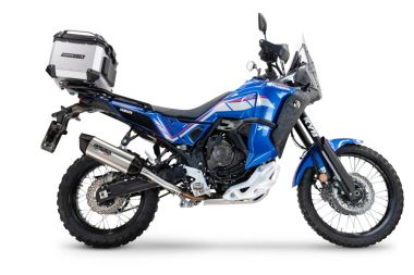 Pot echappement compatible avec Yamaha Tenere 700 2021-2024, Furore-X Titanio, Échappement légal, homologué,silencieux avec db killer amovible et tuyau de liaison spécifique 
