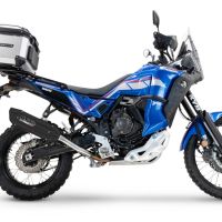 Pot echappement compatible avec Yamaha Tenere 700 2021-2024, Furore-X Titanio Nero, Échappement légal, homologué,silencieux avec db killer amovible et tuyau de liaison spécifique 