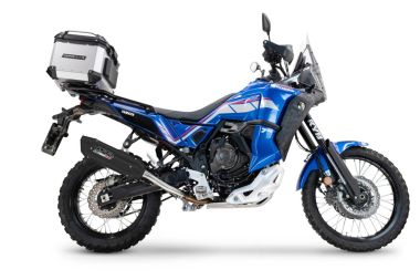 Pot echappement compatible avec Yamaha Tenere 700 2021-2024, Furore-X Titanio Nero, Échappement légal, homologué,silencieux avec db killer amovible et tuyau de liaison spécifique 