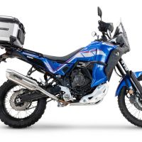Pot echappement compatible avec Yamaha Tenere 700 2021-2024, Furore-X Acciaio Inox, Échappement légal, homologué,silencieux avec db killer amovible et tuyau de liaison spécifique 