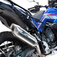 Pot echappement compatible avec Yamaha Tenere 700 2021-2024, Furore-X Acciaio Inox, Échappement légal, homologué,silencieux avec db killer amovible et tuyau de liaison spécifique 