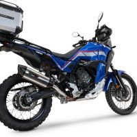 Pot echappement compatible avec Yamaha Tenere 700 2025-2026, Furore-X Titanio, Échappement légal, homologué,silencieux avec db killer amovible et tuyau de liaison spécifique 