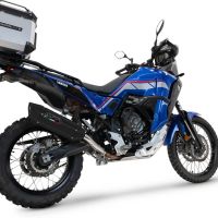Pot echappement compatible avec Yamaha Tenere 700 2025-2026, Furore-X Titanio Nero, Échappement légal, homologué,silencieux avec db killer amovible et tuyau de liaison spécifique 