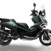 Pot echappement compatible avec Zontes 365G 2024-2026, Furore-X Scooter, Pot echappement racing,silencieux avec db killer et des tuyaux de liaison sans homologation 