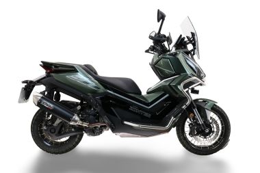Pot echappement compatible avec Zontes 365G 2024-2026, Furore-X Scooter, Pot echappement racing,silencieux avec db killer et des tuyaux de liaison sans homologation 