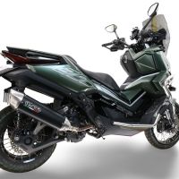 Pot echappement compatible avec Zontes 365E 2024-2026, Furore-X Scooter, Pot echappement racing,silencieux avec db killer et des tuyaux de liaison sans homologation 