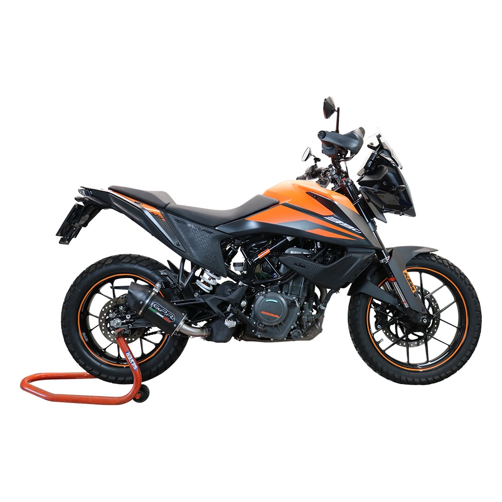 Pot echappement compatible avec Ktm Adventure 390 2020-2020, Furore Nero, Pot échappement racing, avec les tuyaux de liaison et dbkiller, article sans homologation 