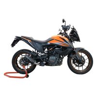 Pot echappement compatible avec Ktm Adventure 390 2020-2020, Furore Nero, Pot échappement racing, avec les tuyaux de liaison et dbkiller, article sans homologation 