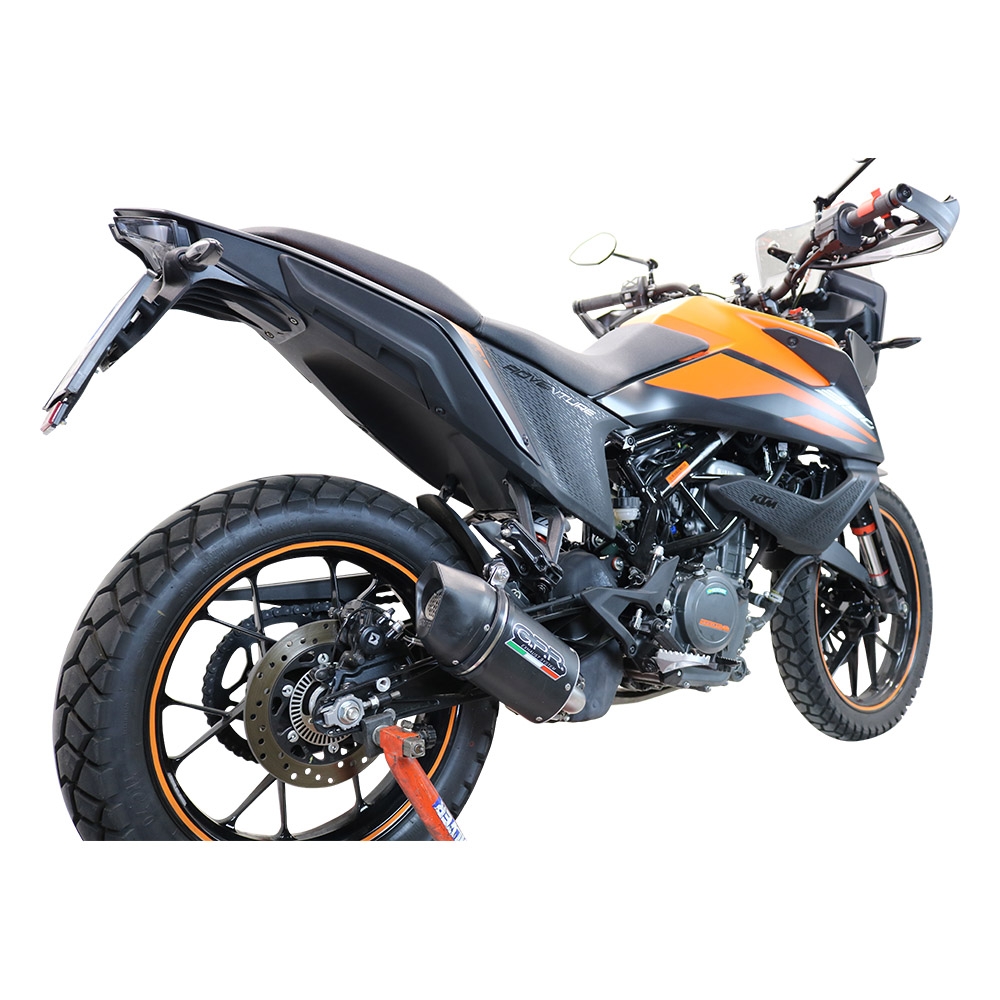 Pot echappement compatible avec Ktm Adventure 390 2020-2020, Furore Nero, Pot échappement racing, avec les tuyaux de liaison et dbkiller, article sans homologation 