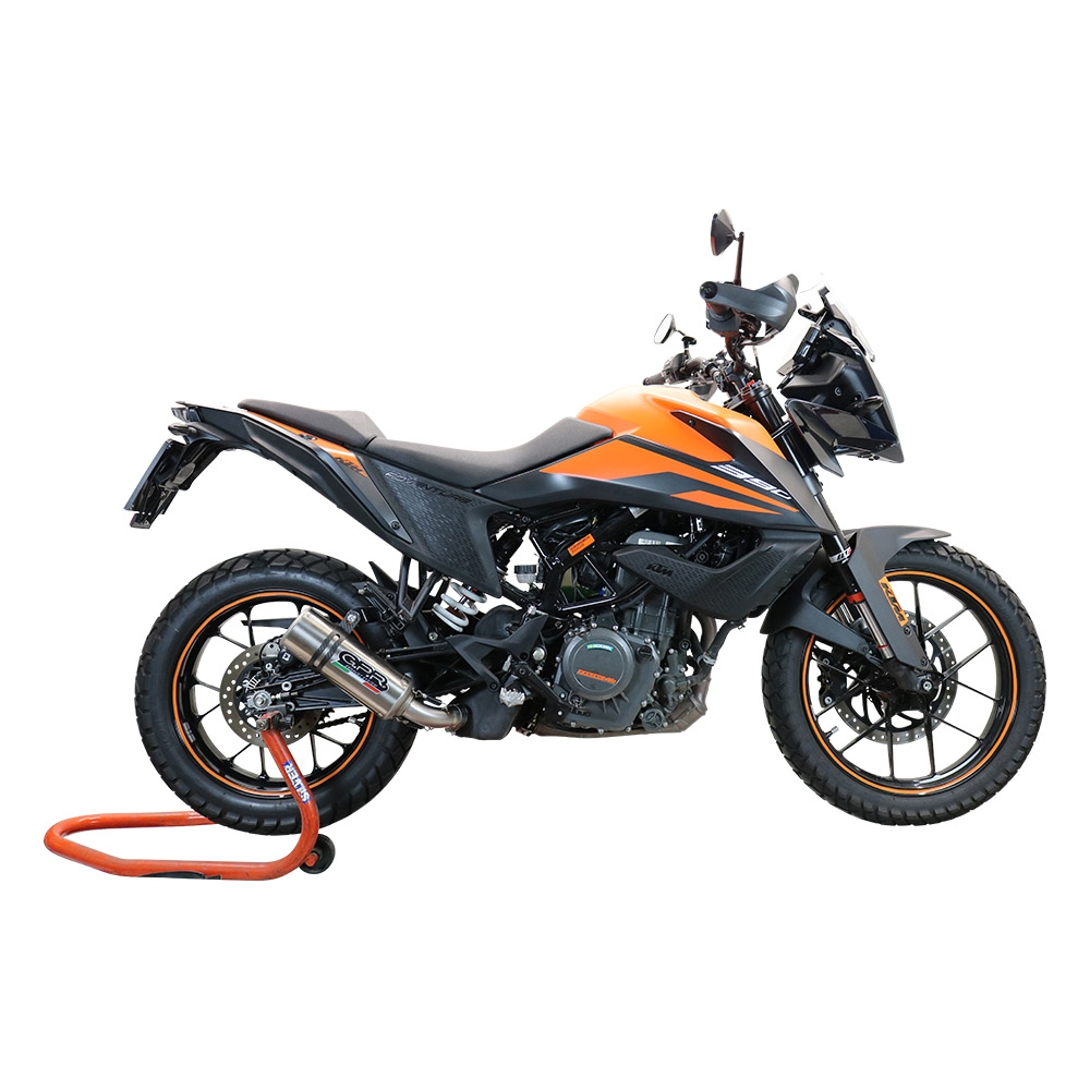 Pot echappement compatible avec Ktm Adventure 250 2020-2024, M3 Inox , Pot échappement racing, avec les tuyaux de liaison et dbkiller, article sans homologation 