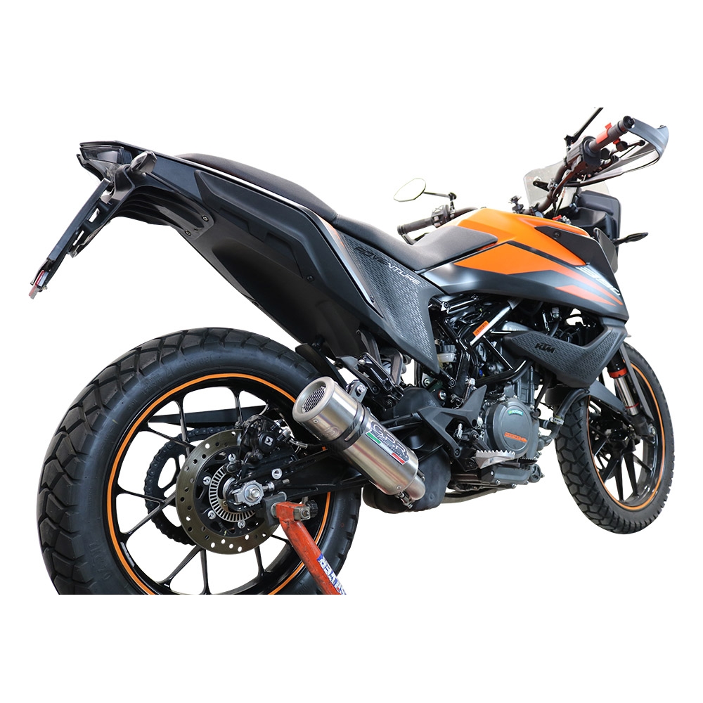 Pot echappement compatible avec Ktm Adventure 250 2020-2024, M3 Inox , Pot échappement racing, avec les tuyaux de liaison et dbkiller, article sans homologation 