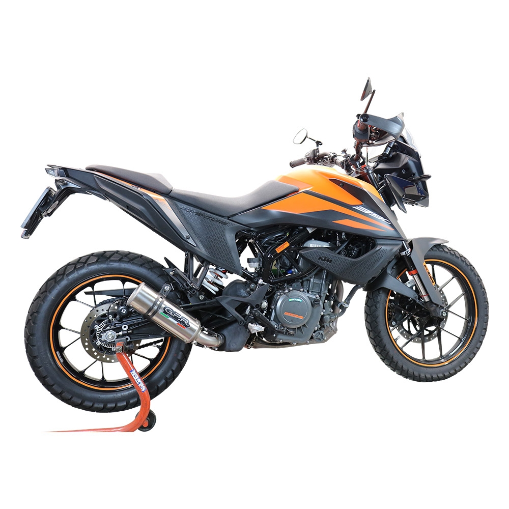 Pot echappement compatible avec Ktm Adventure 250 2020-2024, M3 Inox , Pot échappement racing, avec les tuyaux de liaison et dbkiller, article sans homologation 