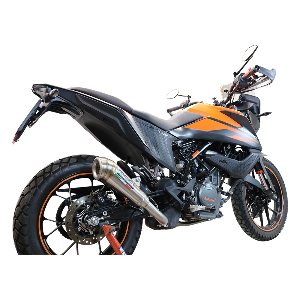 Pot echappement compatible avec Ktm Adventure 390 2020-2020, Powercone Evo, Échappement légal, homologué,silencieux avec db killer amovible et tuyau de liaison spécifique 