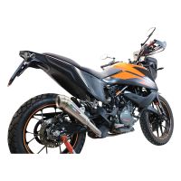 Pot echappement compatible avec Ktm Adventure 390 2020-2020, Powercone Evo, Échappement légal, homologué,silencieux avec db killer amovible et tuyau de liaison spécifique 