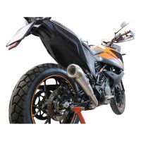 Pot echappement compatible avec Ktm Adventure 390 2020-2020, Powercone Evo, Échappement légal, homologué,silencieux avec db killer amovible et tuyau de liaison spécifique 