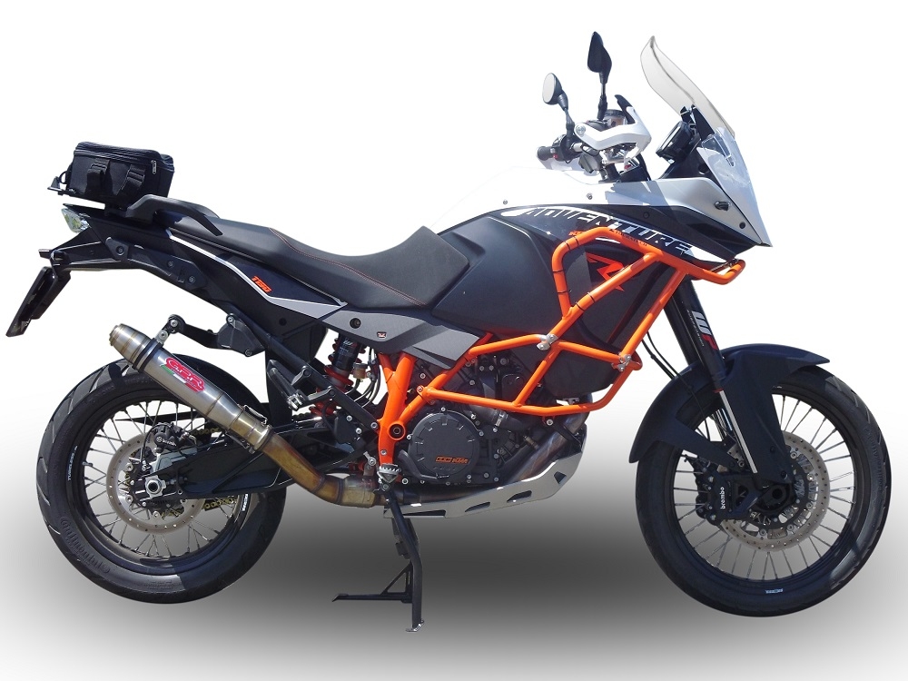 Pot echappement compatible avec Ktm Lc 8 Adventure 1190 2013-2016, Deeptone Inox, Pot échappement racing, avec les tuyaux de liaison, article sans homologation 