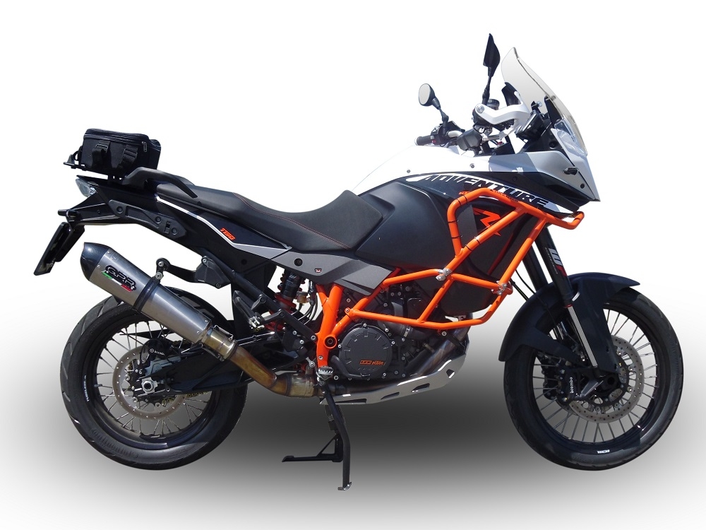 GPR exhaust compatible with  Ktm 1190 Adventure 2013-2016, New Grand Prix Evo Titanium, Slip-on exhaust including link pipe 