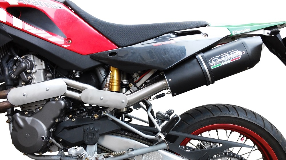 Pot echappement compatible avec Swm Motorcycles RS 650 R 2017-2018, Furore Nero, Échappement légal, homologué,silencieux avec db killer amovible et tuyau de liaison spécifique 