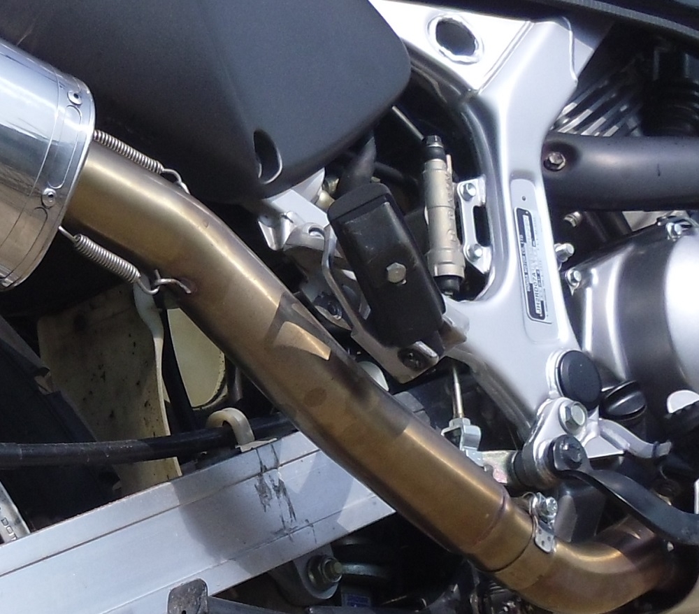 Pot echappement compatible avec Honda Africa Twin XRV 750 RD07 1993-2003, Trioval, Échappement légal, homologué,silencieux avec db killer amovible et tuyau de liaison spécifique 