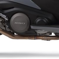 Pot echappement compatible avec Kymco Ak 550 2017-2020, M3 Inox , Pot d'échappement complet racing, compris de collecteur et db killer amovible, sans homologation 