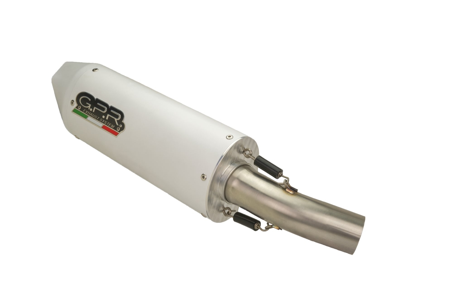 Pot echappement compatible avec Beta RR 125 Enduro Lc 4t 2010-2018, Albus Ceramic, Échappement légal, homologué,silencieux avec db killer amovible et tuyau de liaison spécifique 