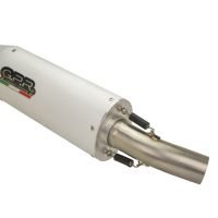 Pot echappement compatible avec Beta RR 125 Enduro Lc 4t 2010-2018, Albus Ceramic, Échappement légal, homologué,silencieux avec db killer amovible et tuyau de liaison spécifique 