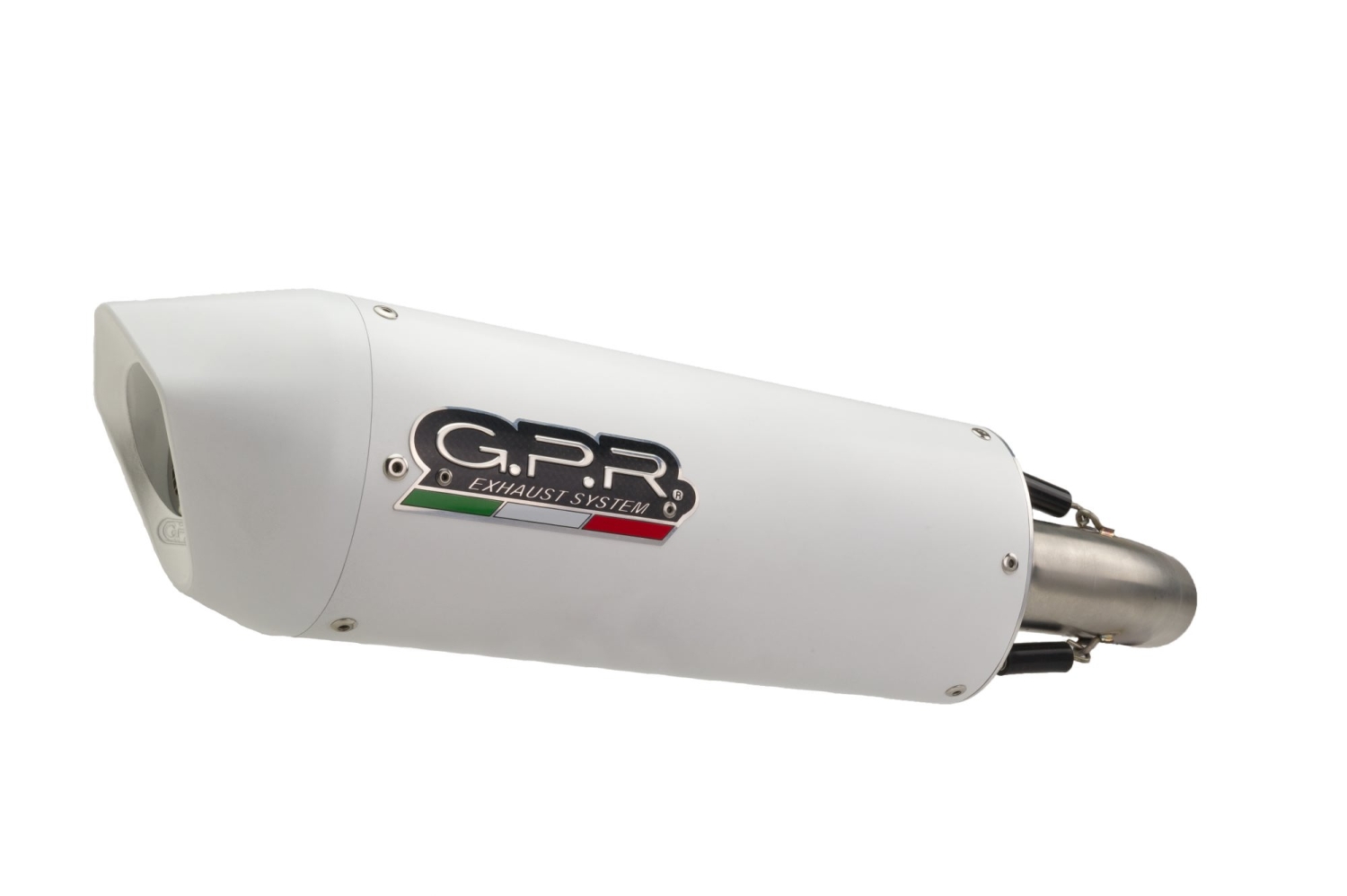 Pot echappement compatible avec Zontes Gk 125 2022-2024, Albus Ceramic, Pot échappement complet, non légal pour les pays de l'UE, avec db killer amovible 