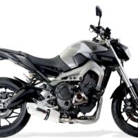 Pot echappement compatible avec Yamaha Mt-09 Tracer 900 2015-2016, Albus Ceramic, Homologué et légal, système d'échappement complet, avec db killer amovible 