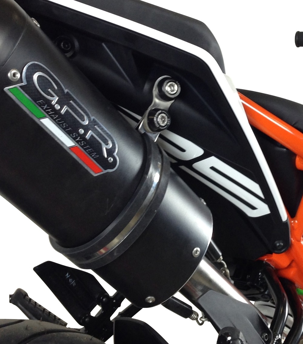Pot echappement compatible avec Ktm Duke 125 2017-2020, Albus Evo4, Pot Echappement homologué pour les marchés non européens 