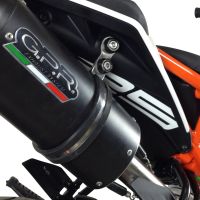 Pot echappement compatible avec Ktm Duke 125 2017-2020, Albus Evo4, Pot Echappement homologué pour les marchés non européens 