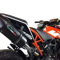 GPR exhaust compatible with  Ktm 125 Duke 2017-2020, Furore Evo4 Nero, Slip-on exhaust including removable db killer, link pipe and catalyst,  EPA-compliant 
